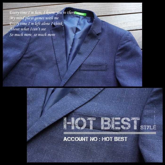 新発売◆国内未販売 SHAN 紳士 メンズ テーラード ジャケット ブレザー 2ボタン 春夏 スプリング【XL】3470_画像3