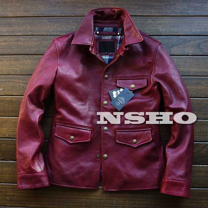 18 ten thousand #AW new work GABRIEL reissue 50\'s driving coat sheepskin tongue person ... leather jacket brake man sheep leather /36/M