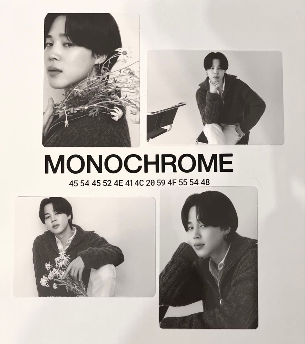 BTS MONOCHROME POP-UP ミニフォトカード JIMIN ジミン 4枚 