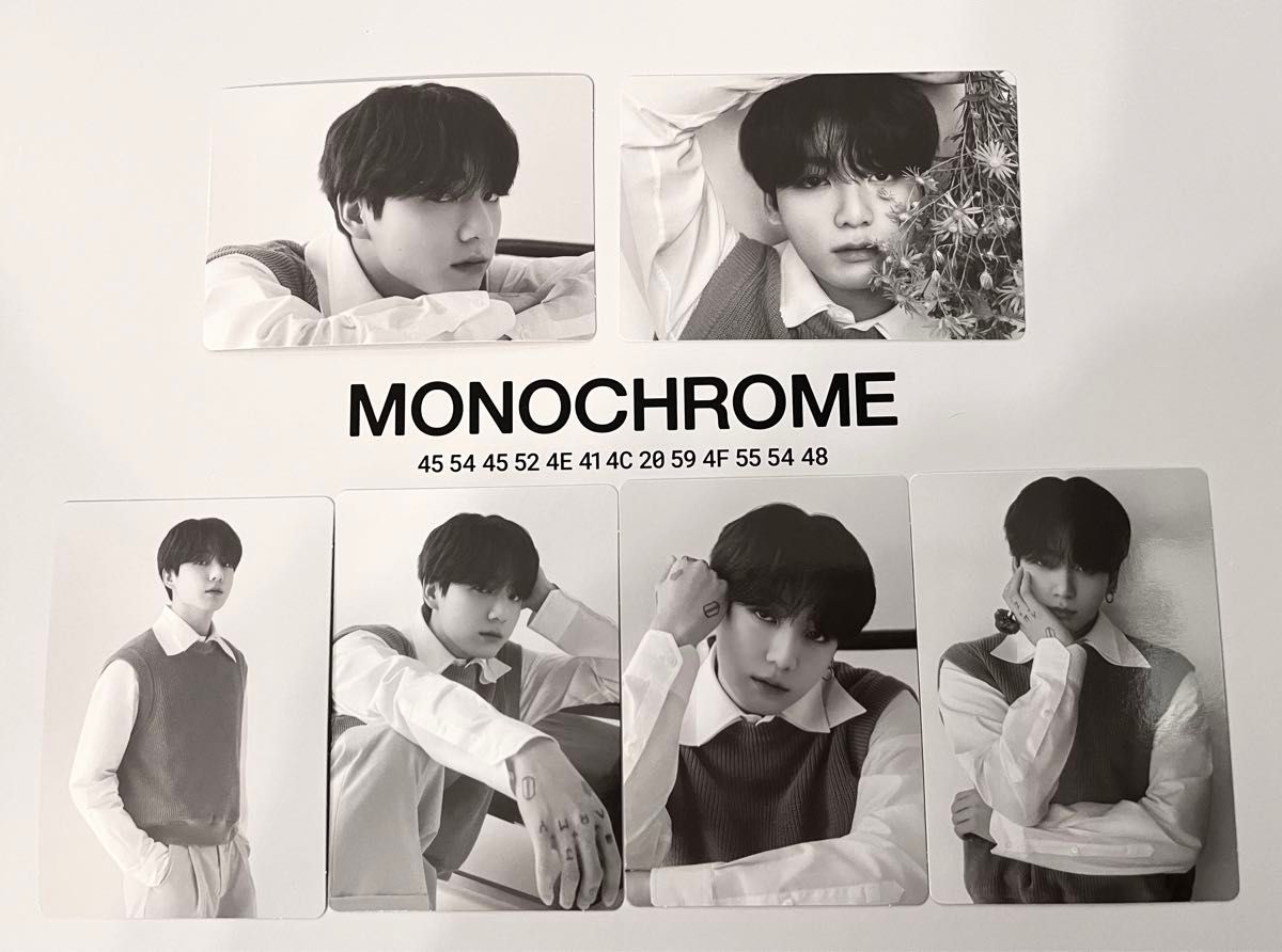 BTS MONOCHROME POP-UP ミニフォトカード ジョングク グク　6枚コンプセット