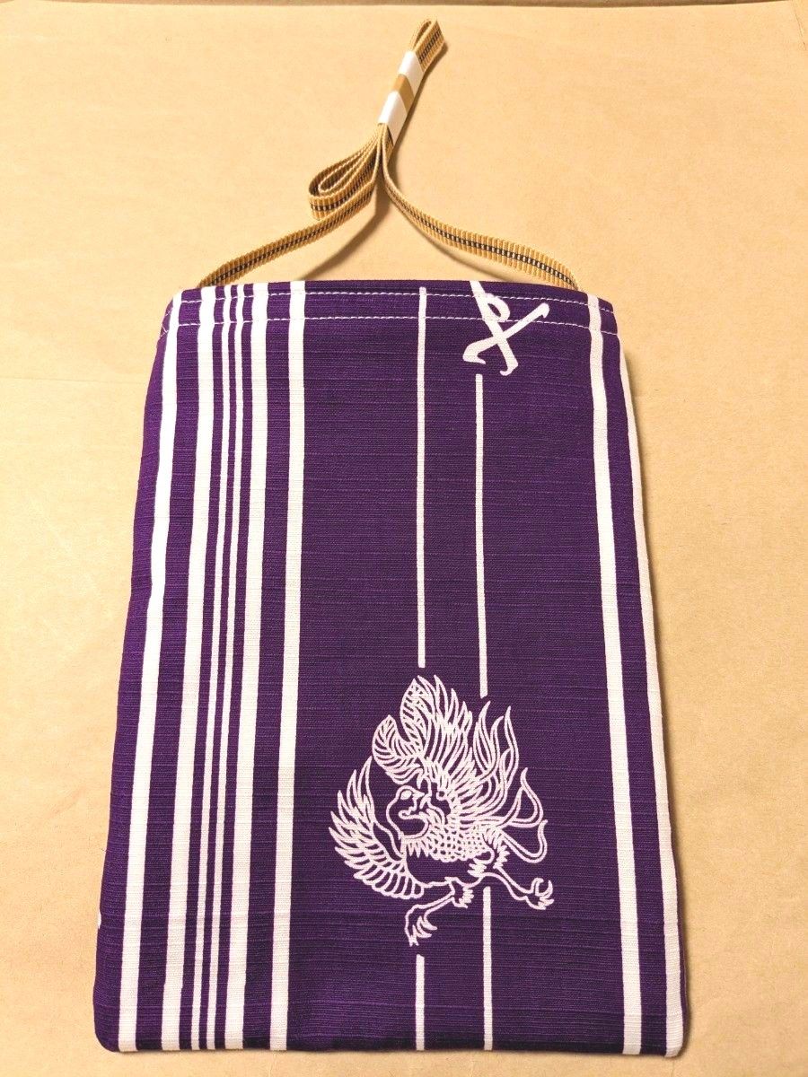 紫　パープル　朱雀　和柄　サコッシュ　ショルダー　バッグ