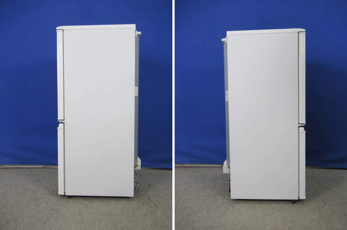 本州送料無料！美品 シャープ 137L 2ドア冷凍冷蔵庫 SJ-DA14D-W ホワイト 2017年製 つけかえどっちもドアの画像8
