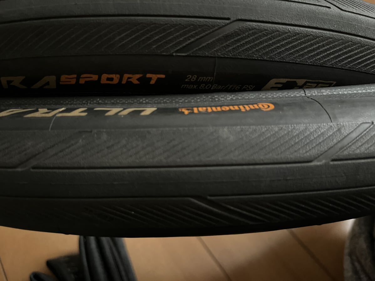  used Continental Ultra Sport 3 tire 2 ps 700x28Cshuwarube700×18/28C tube new goods preliminary tube 