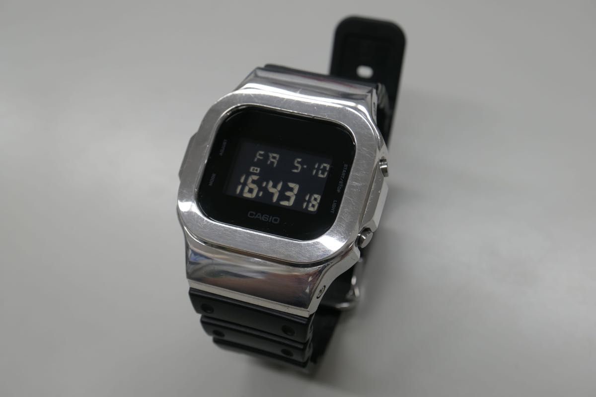 DAMUE 5600 Silver ダミュー G-SHOCK メタルベゼル|Yahoo DAMUE 5600 Silver ダミュー G-SHOCK メタルベゼル|Yahoo