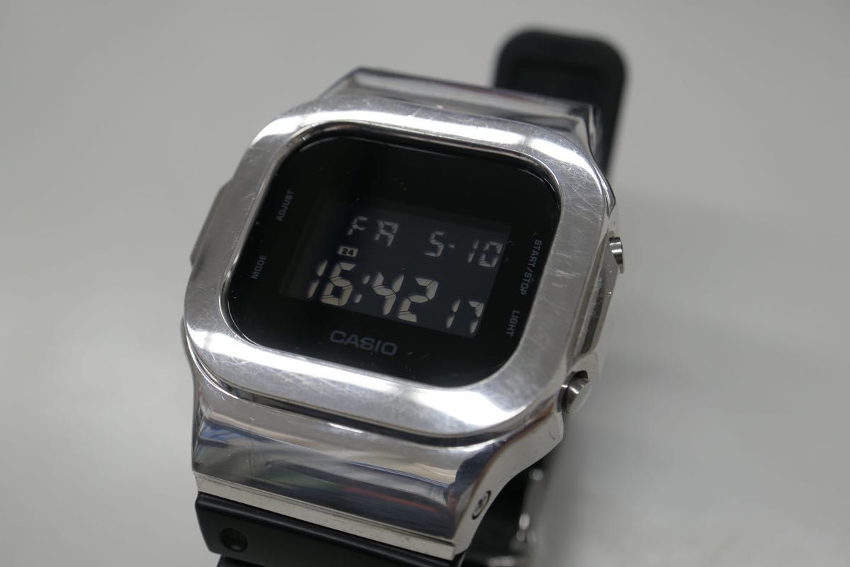 DAMUE 5600 Silver ダミュー G-SHOCK メタルベゼル|Yahoo DAMUE 5600 Silver ダミュー G-SHOCK メタルベゼル|Yahoo