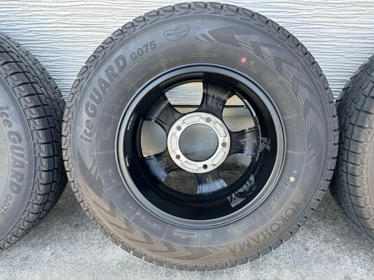 ジムニーシエラ アルミホイール・スタッドレスタイヤ② 純正サイズ195/80R15 マットブラック 15×5.5J