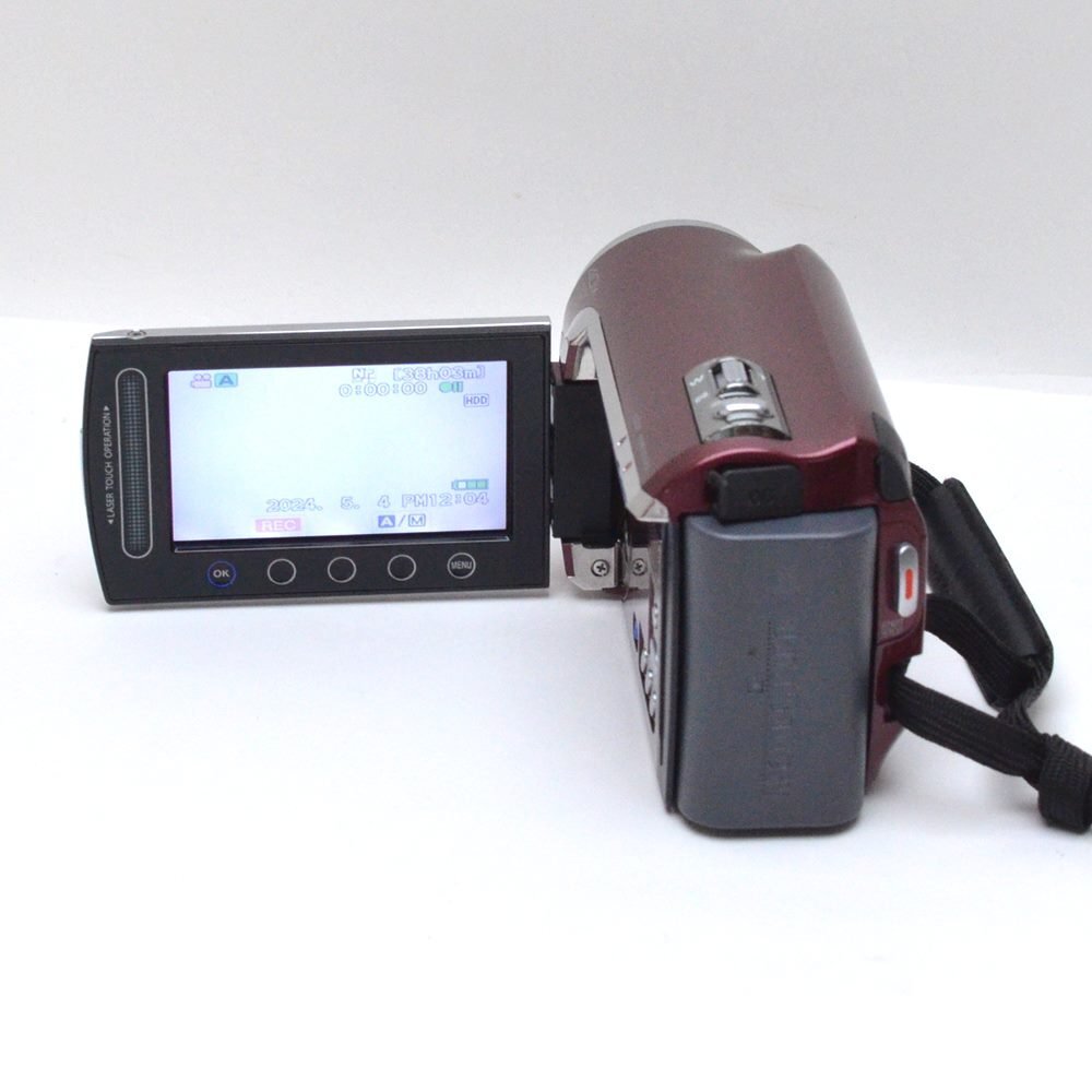 良品 ビクター エブリオ ビデオカメラ GZ-MG650 レッド 光学ズーム35倍 デジタルズーム800倍 Victor Everio ハードディスクムービーの画像3