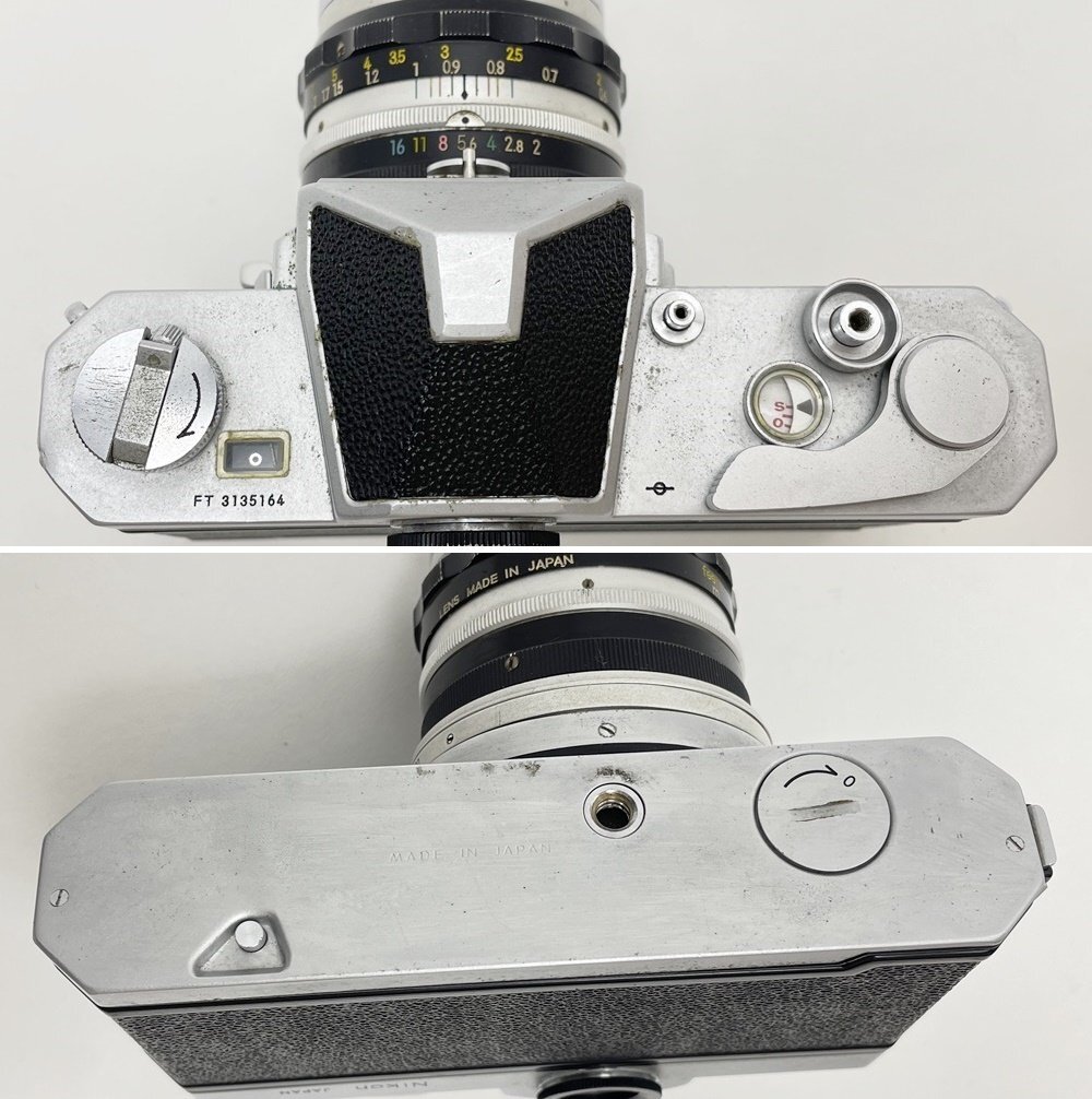 ジャンク品 Nikon Nikomat FT 一眼レフカメラ レンズ付き50mm F2 レトロ ニコン ニコマートの画像3