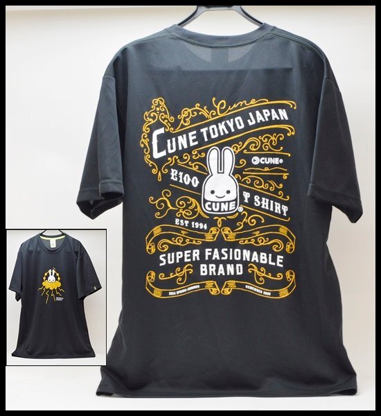 新品 タグ付き CUNE Tシャツ 雷様 カミナリ ASW007 XL 半袖 うさぎ キューンの画像1