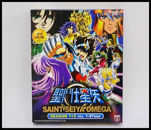 良品 DVD 聖闘士星矢Ω シーズン 1+2 Vol.1-97 END 海外版 英語 中国語 マレー語 字幕 8枚組 SAINT SEIYA OMEGA 全97話_画像1