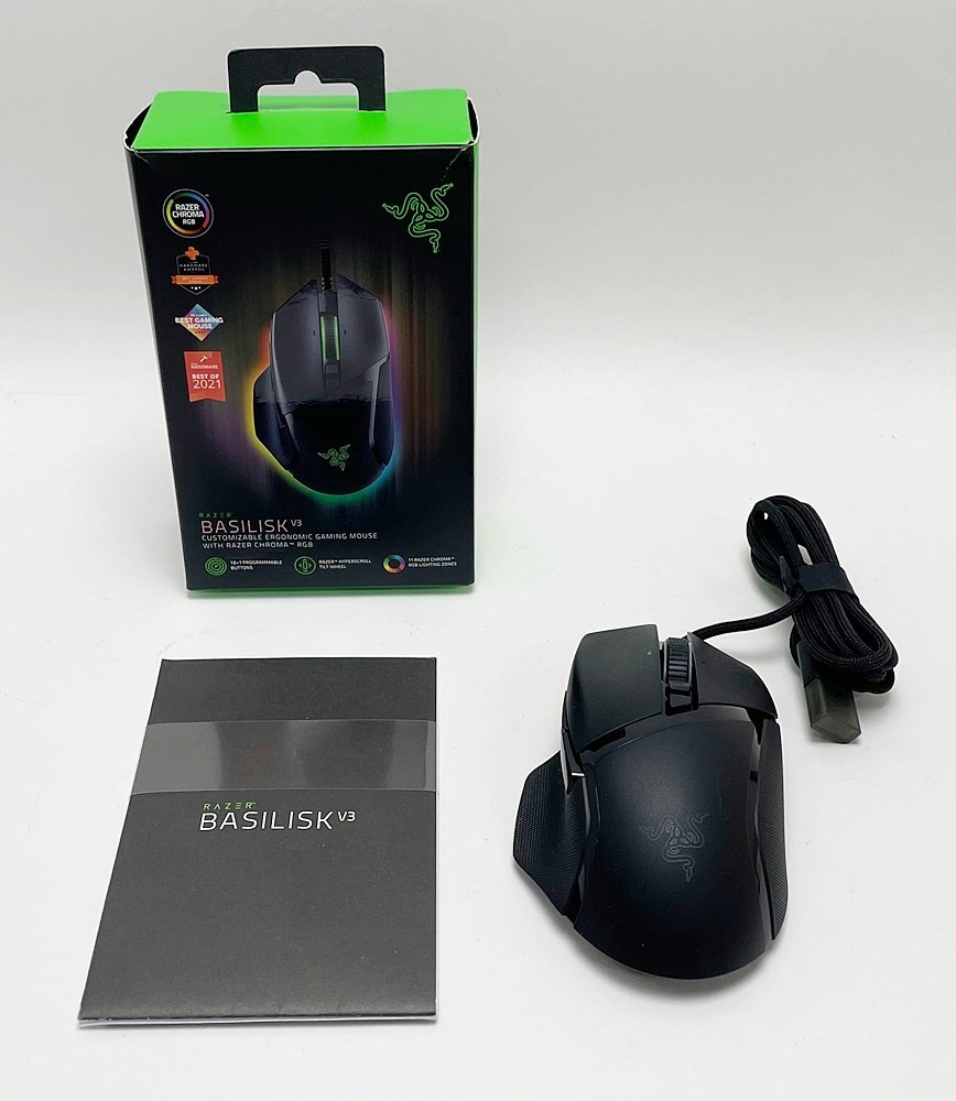 2点セット 美品 RAZER HUNTSMAN MINI JP ゲーミングキーボード RZ03-0339 ブラック BASILISK V3 ゲーミングマウス RZ01-0400 レイザーの画像7