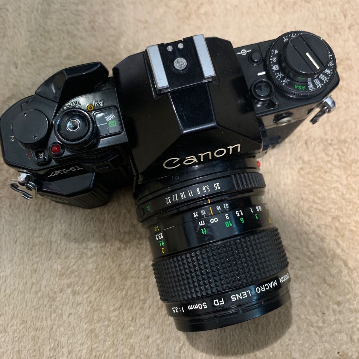 Canon キャノン A-1 FD 50mm f/3.5 セット フィルムカメラ 動作未確認 ジャンク #3446の画像2