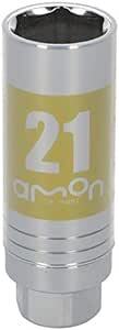 エーモン(amon) アルミホイール用薄口ソケット(キズ防止カバー付) 21mm 差込角サイズ12.7mm 883_画像1