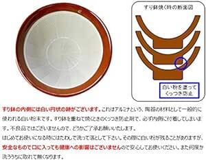 元重製陶所 石見焼 すり鉢 すりばち テーブルを傷つけない シリコン 底 8号 直径25cm・すべり止め付) 赤茶色 もとしげ 日_画像5