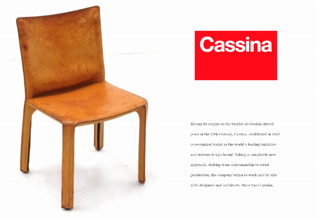 ★r6mn102C★展示品★カッシーナ★cassina★名作★モダン★412cab★キャブチェア★ナチュラル★ヌメ革★デザイナーズ★イス★椅子★_画像1