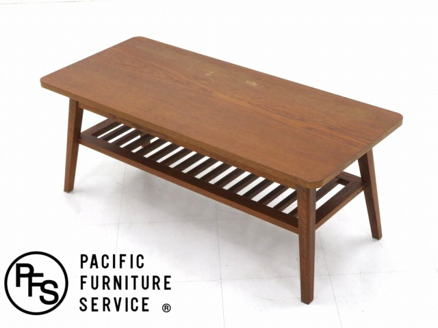 r6mn129★展示品★パシフィックファニチャーサービス★P.F.S.★DH TEA TABLE WITH SHELF★Sサイズ★コーヒーテーブル★センターテーブル★_画像1