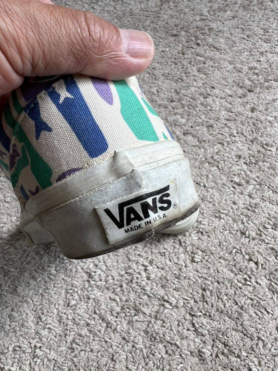 VANS 90s USA made Vans slip-on shoes rare pattern America made US10 28 centimeter dead stock Vintage ERA height p Vintage 