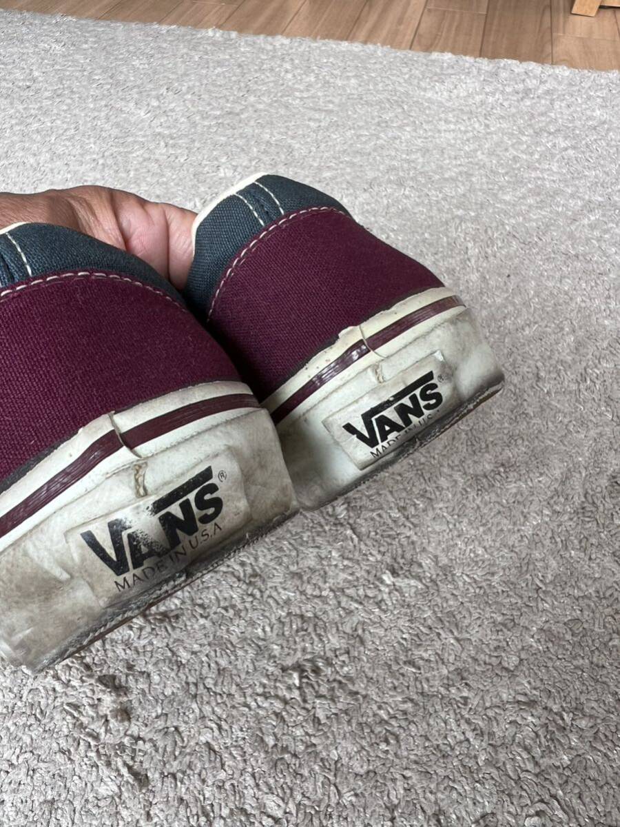 VANS バンズ アメリカ製　USA製 オーセンティック トリコロールカラー　レア　90年代ビンテージ　ヴィンテージ　アナハイム製_画像4