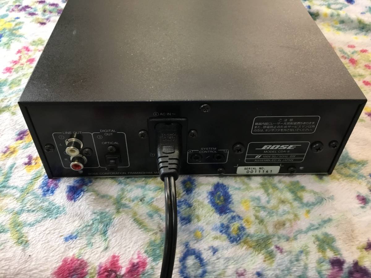 BOSE CDA-8 CDプレーヤー　トレーベルト交換済み　動作良好_画像7