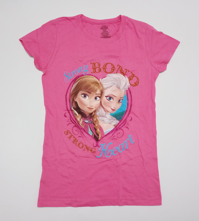 USA購入★★ アナと雪の女王 Tシャツ ピンク サイズL 140 未使用品 ★★ Frozen Girls Tshirts_画像1