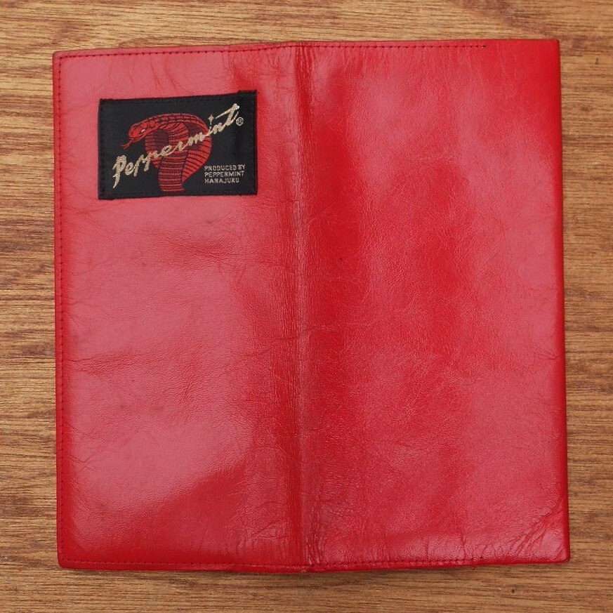 当時物 '80s Peppermint 東京ペパーミント 長財布 レッド 赤 当時物 '80s Peppermint 東京ペパーミント 長財布 レッド 赤
