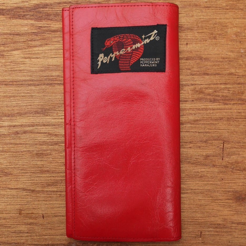 当時物 '80s Peppermint 東京ペパーミント 長財布 レッド 赤 当時物 '80s Peppermint 東京ペパーミント 長財布 レッド 赤