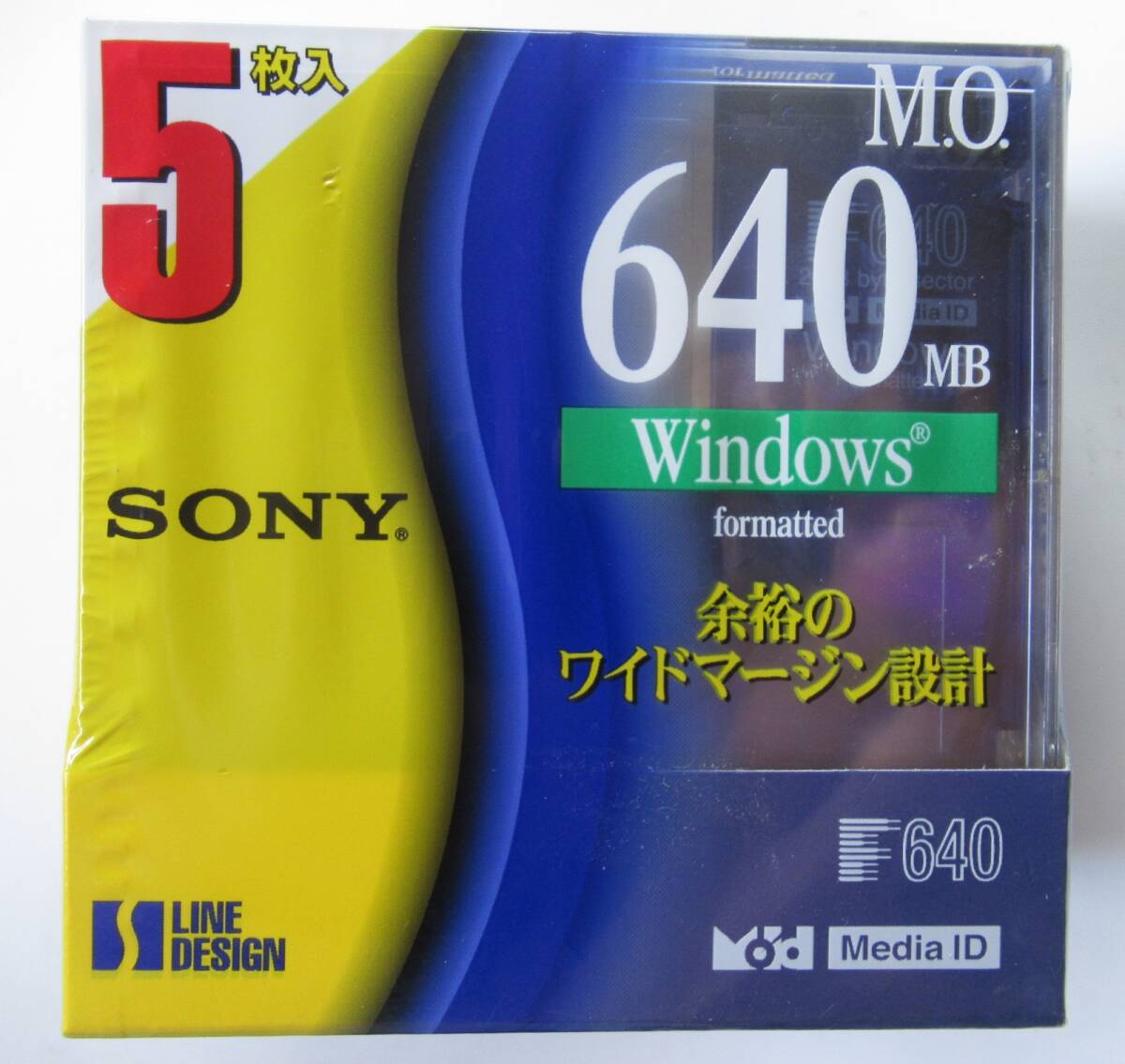 SONY 3.5 type MO disk 1 case 5 sheets insertion 640MB Windows format 5EDM-640CDF / made in Japan production end goods stock limit 
