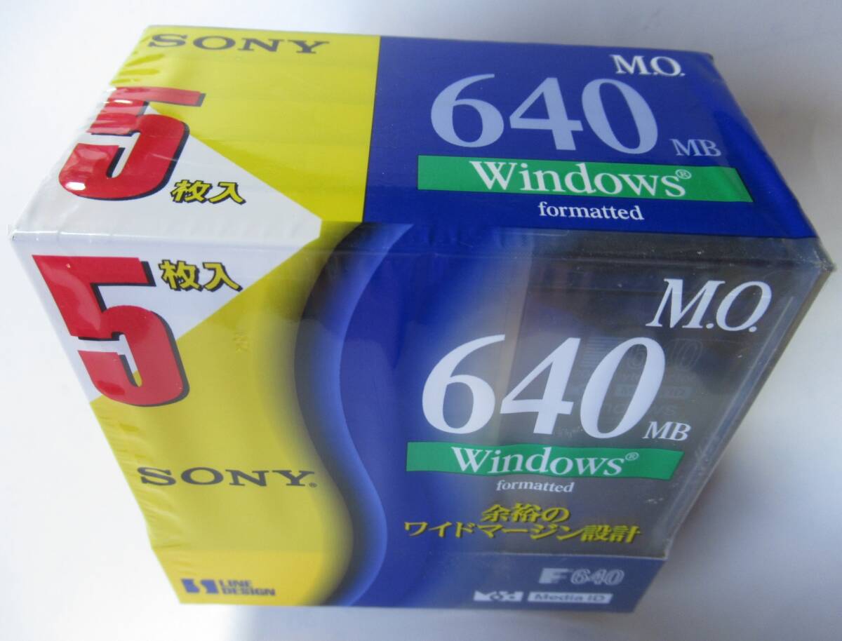 SONY 3.5型MOディスク 1ケース 5枚入 640MB Windowsフォーマット 5EDM-640CDF /日本製 生産終了品 在庫限りの画像1