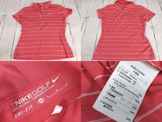 【3yt117】ゴルフウエア レディース ルコック ズボン◆NIKE ナイキ 半袖ポロシャツ◆Mサイズ◆U36_画像3