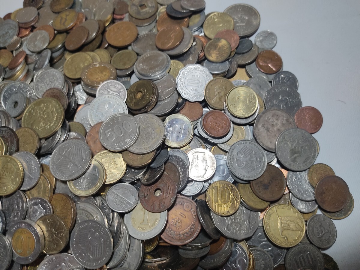 古銭 約11.5kg まとめ 外国 日本 アジア ヨーロッパ ほか コイン 通貨 硬貨 アンティーク 大量_画像7