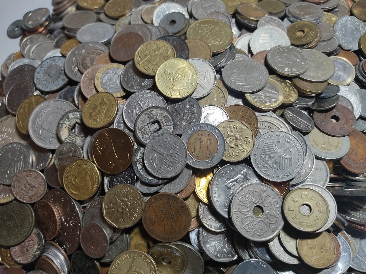 古銭 約11.5kg まとめ 外国 日本 アジア ヨーロッパ ほか コイン 通貨 硬貨 アンティーク 大量_画像9
