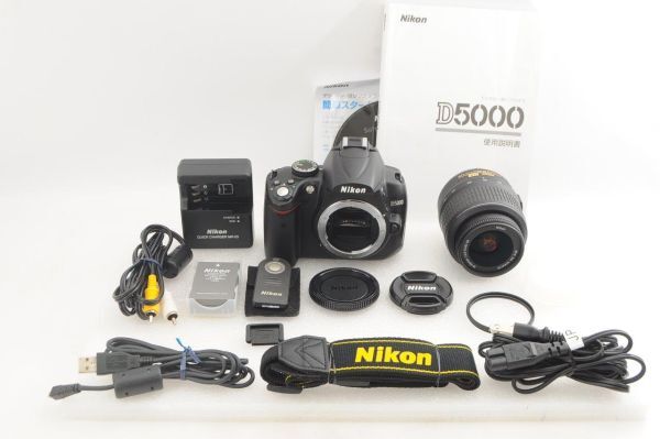 [美品] Nikon ニコン D5000 + 18-55mm レンズ #1577AB_画像1