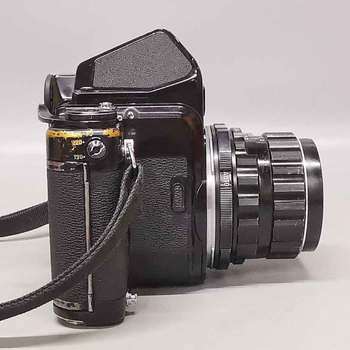 動作品 PENTAX ペンタックス 6×7 67 バケペン ロクナナ TTLファインダー ボディ SMC TAKUMAR F2.4 105mm レンズ 中判フィルムカメラ Z5683の画像3