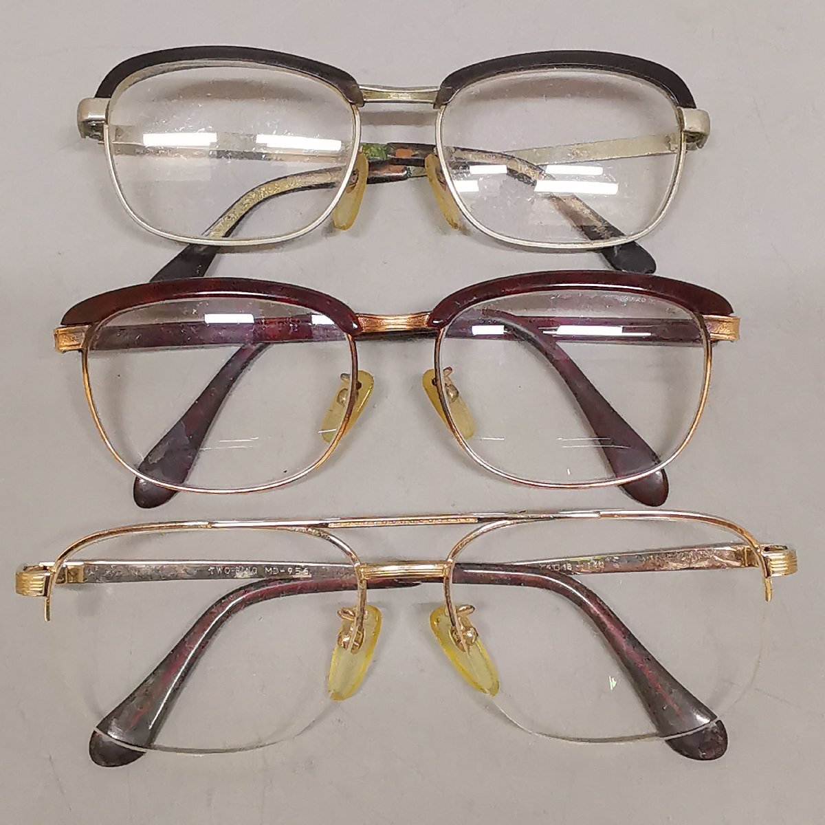 14点まとめ ヴィンテージ眼鏡 RODENSTOCK ESSEL HOYA TORRENTE Charmant TWO-RING 他 14KGF 12KGF メガネフレーム レトロ 現状品 Z5750_画像3