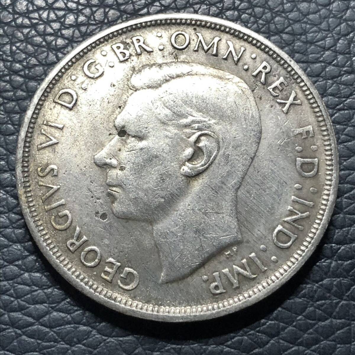 外国古銭 イギリス 1937年 3ペンス 銀貨 ジョージ6世 アンティーク 大型銀貨 の画像2