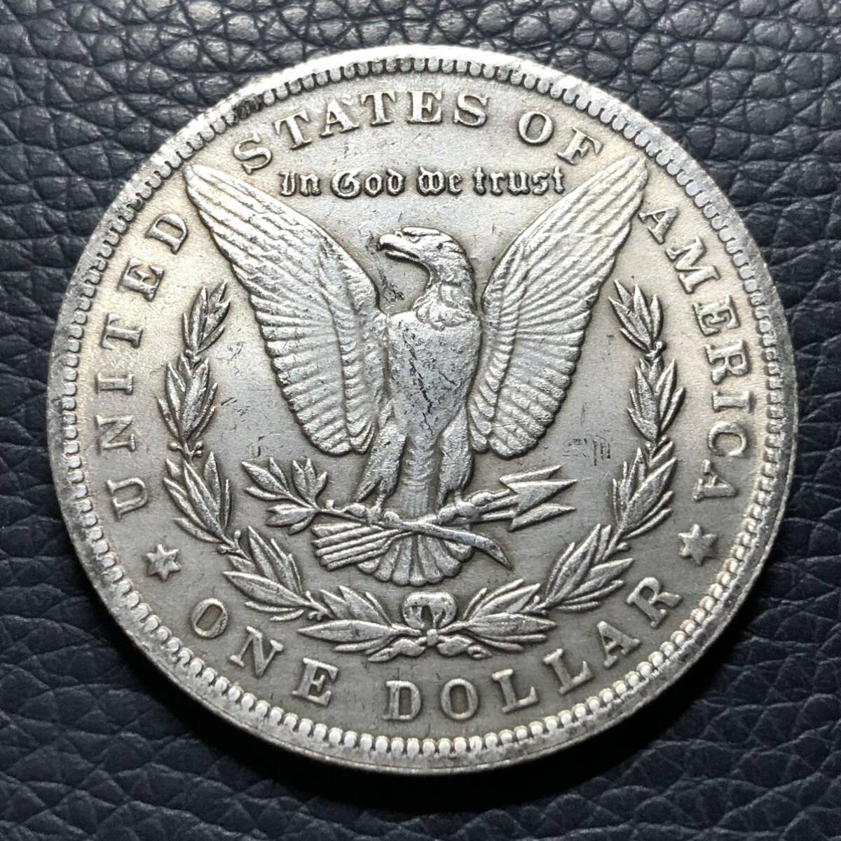 外国古銭 アメリカ 自由の女神 1879年 リバティ イーグル モルガン 13の星 大型銀貨 貿易銀 の画像2