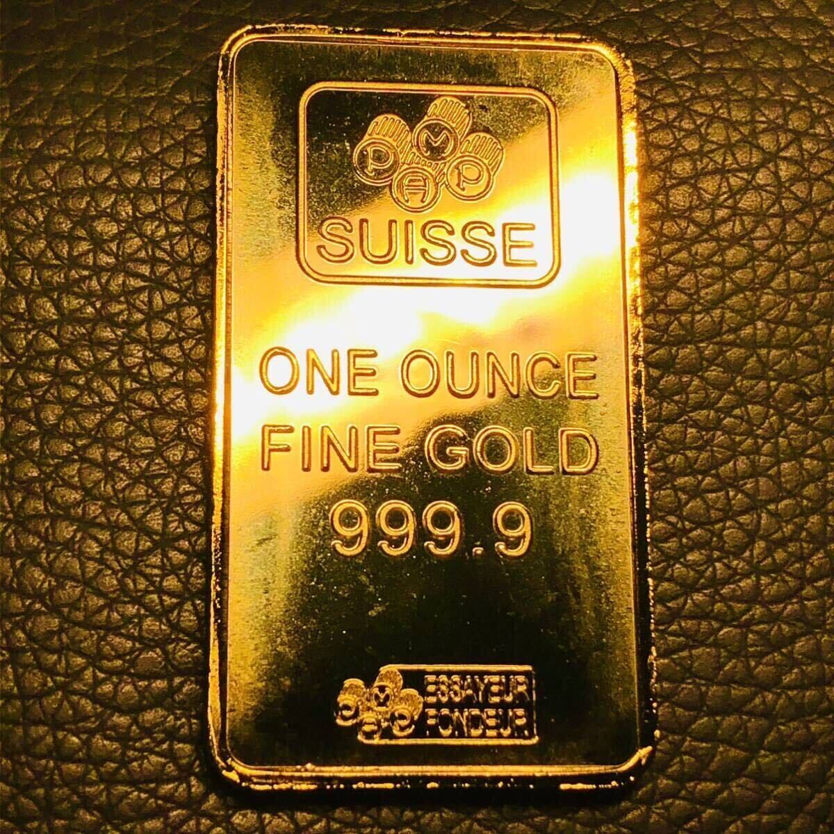 外国古銭 スイス SUISSE 1オンス 大型金貨 ゴールドバー カプセル付きの画像2