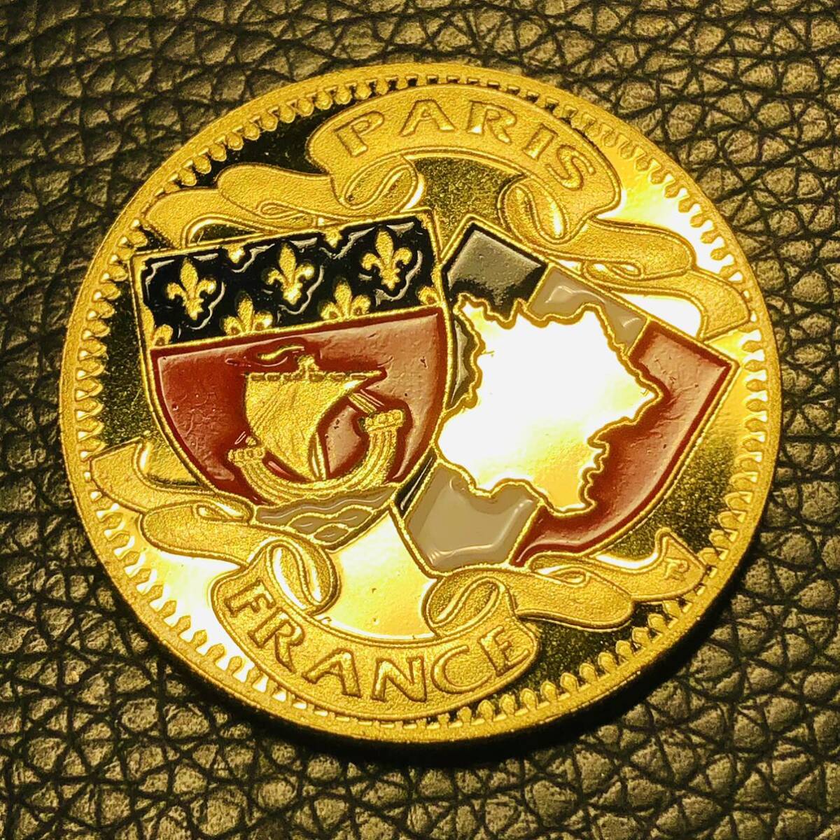 外国古銭　フランス　1889年　パリス記念　エッフェル塔　コレクション　大型金貨 カプセル付き_画像2