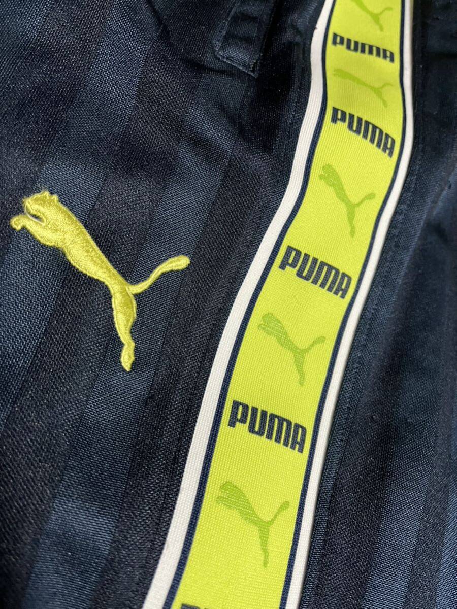  прекрасный товар PUMA темно синий, незначительный зеленый ( вышивка ) плечо линия с логотипом, стрейч верх и низ в комплекте размер SS~M