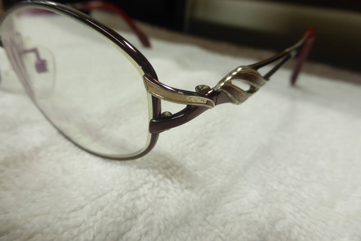【メガネ　アイウェア　キクチ】メーカー不明　度あり　アンティーク　日本製　長期保管品　ラメ　【B5-2③】0515_画像5