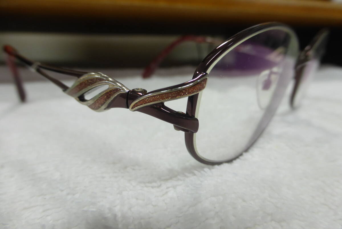 【メガネ　アイウェア　キクチ】メーカー不明　度あり　アンティーク　日本製　長期保管品　ラメ　【B5-2③】0515_画像6