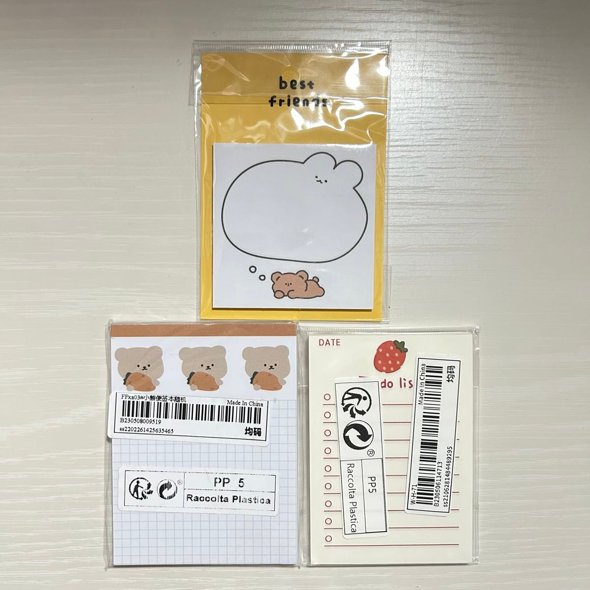 メモ帳　3冊セット　①