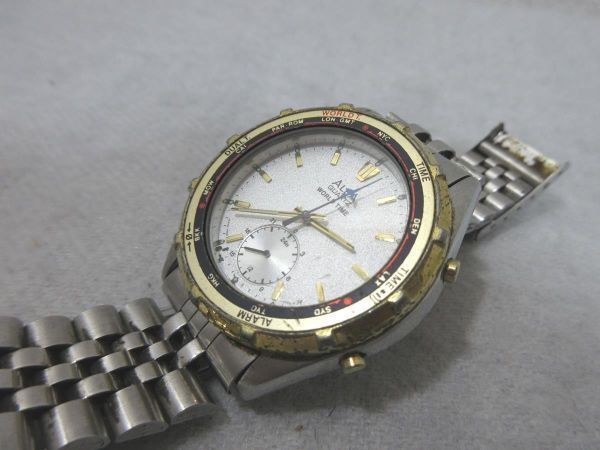 SEIKO セイコー ALBA WORLD TIME/アルバ ワールドタイム 腕時計/V602-7010 電池未交換 動作未確認 ジャンク【M0503】(P)_画像2