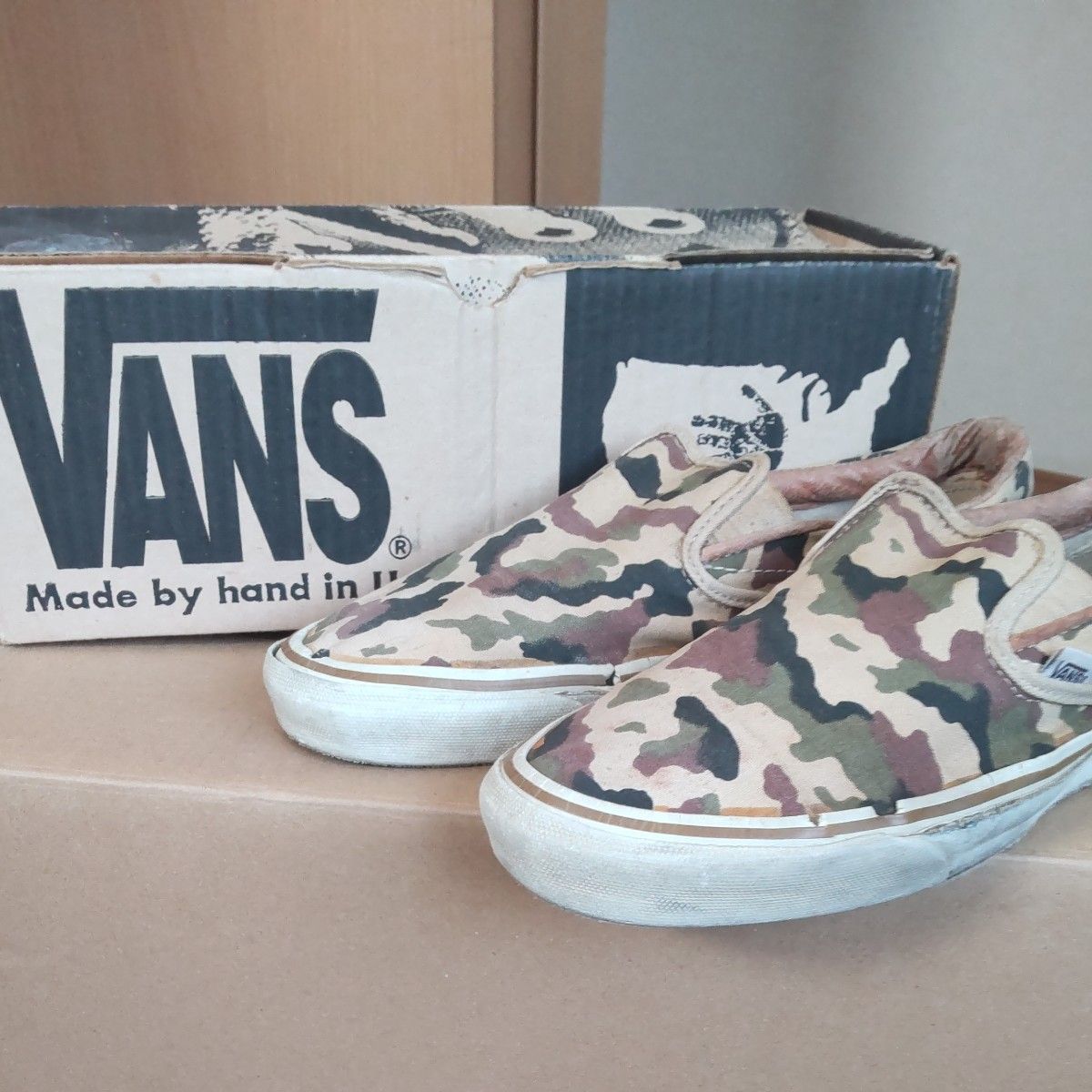 VANS バンズ スリッポン カモフラ USA製