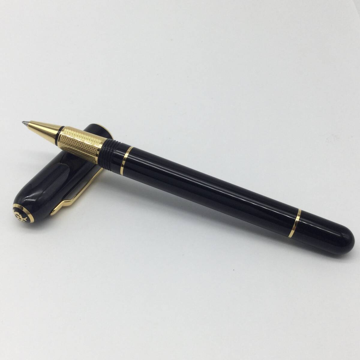 【3373】美品 Dunhill アルフレッド ダンヒル サイドカー ボールペン ブラック×ゴールド 筆記確認済み ペン 万年筆_画像1