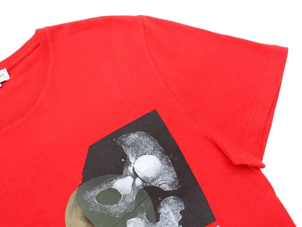 9 ten thousand new goods *XL* Alexander McQueen * red Skull print cotton T-shirt 1 jpy 