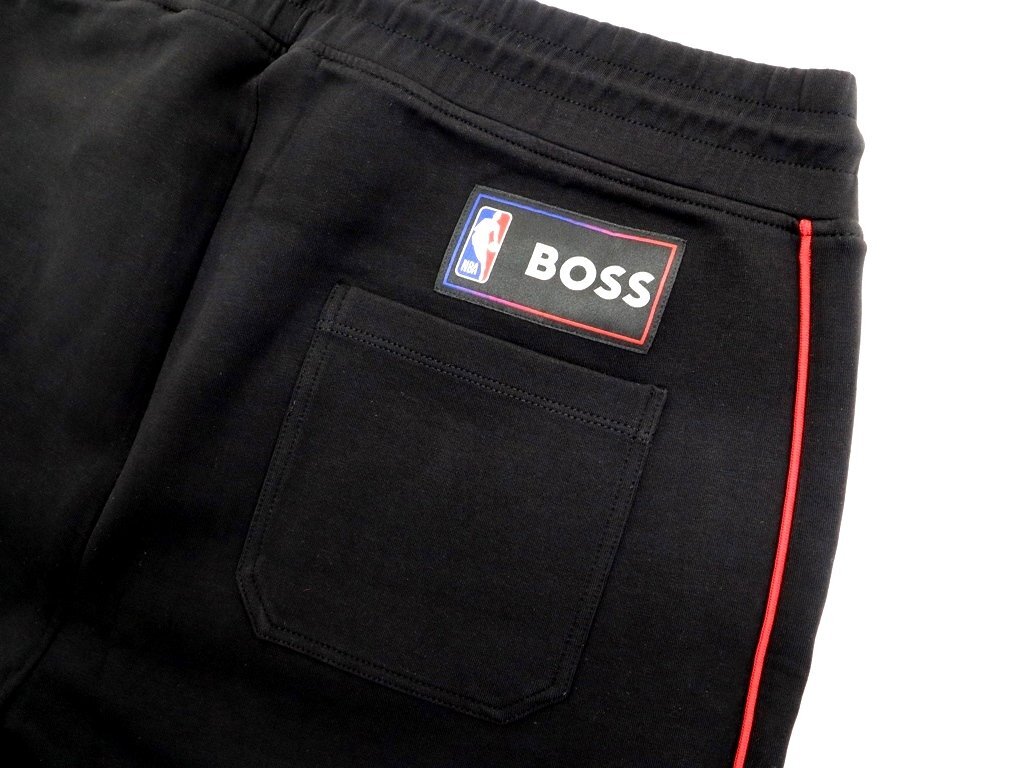 3万新品◆L◆ボス BOSS×NBAコラボ CHICAGO BULLS ロゴ入りスウェットハーフパンツ 黒『Slam_2_NBA』1円_画像7