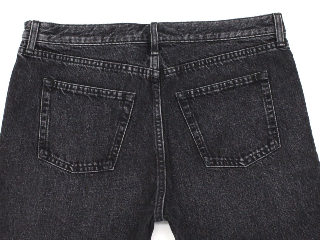 10 десять тысяч новый товар *30[ солнечный rolan ] чёрный woshu срезана отделка off половина Denim джинсы 1 иен 