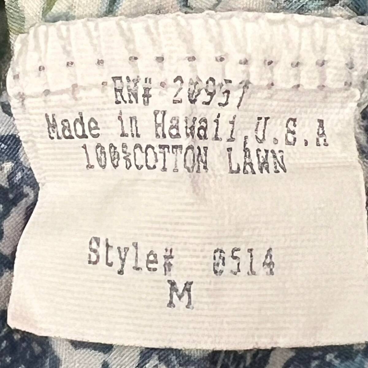 Wm724 ハワイ製 90s TORI RICHARD トリリチャード 半袖シャツ アロハシャツ ハワイアンシャツ コットン メンズ_画像9