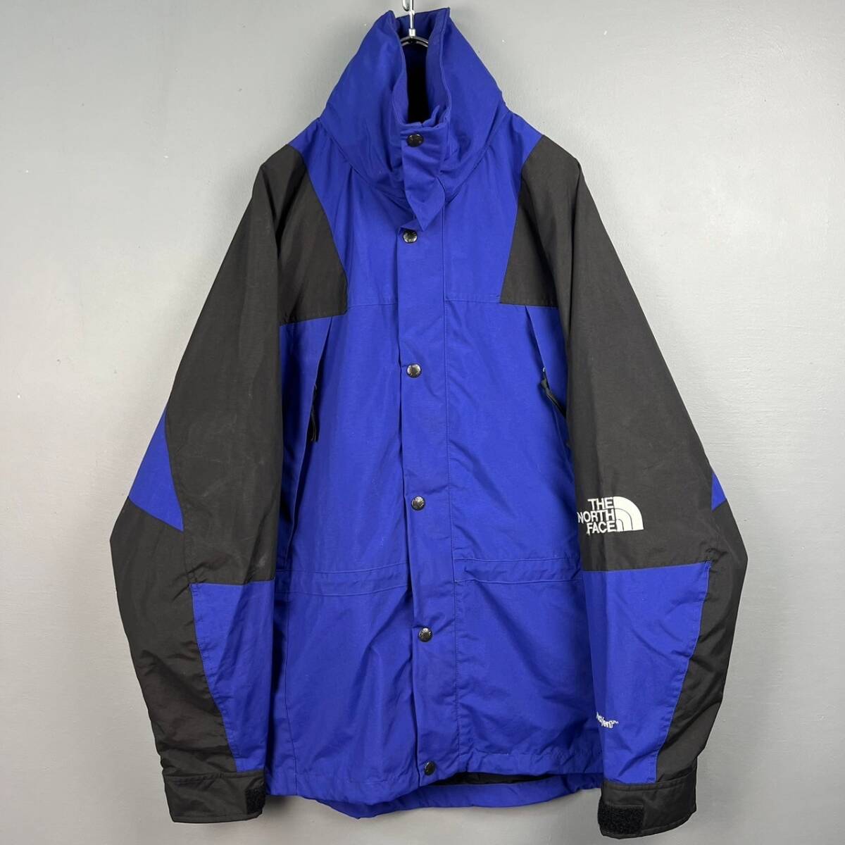 Wm749 正規品 90s ザノースフェイス ICR LONG JACKET ナイロンジャケット・パーカ 比翼ジップ フード内蔵 メンズ ビックシルエット_画像1